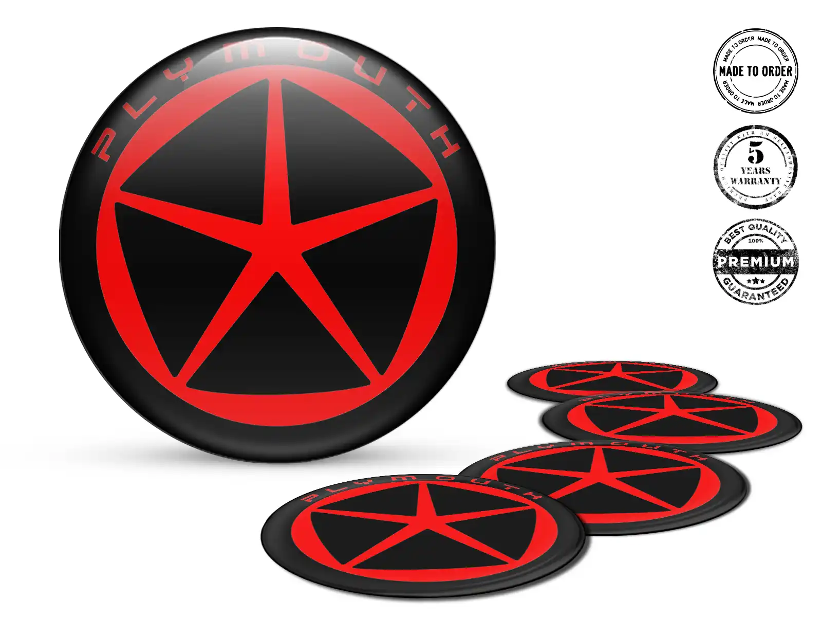 Plymouth Raddekoration Stil Silikon-Badge-Upgrade
